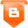 blogspot social media icon shaped like flag