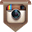 instagram social media icon shaped like flag